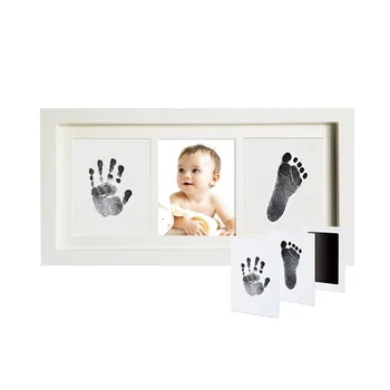 Varna, nestrupena Baby Stopinjah Handprint Ne dotika Kože Inkless Blazine Kompleti Foto Okvir Prstnih Blato Baby Rast Spominsko Darilo