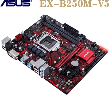 Uporablja ASUS EX-B250M V5 LGA-1151 Za Intel 6. na 7. CPU DVI VGA USB3.1 DDR4 PCIE-M. 2 LGA1151 B250 Mikro-ATX Namizni RAČUNALNIK z Matično ploščo