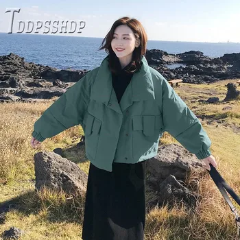 Ženske V Korejskem Slogu Plašč Parka 2019 Ženski Toplo Debela Oblačila Vrhnja Oblačila