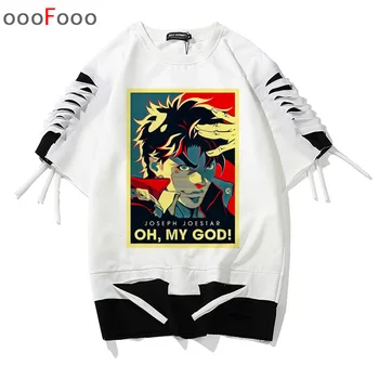 Jojo bizarna avantura 2019 tshirt majica s kratkimi rokavi t-shirt vrh tee srajce moške Anime moški/ženske, risanka hip hop Natisnjeni Unisex Preobsežne