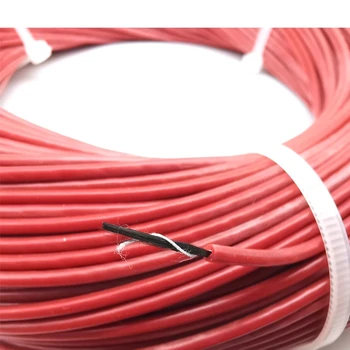 100m 6k 66ohm silikonske gume ogljikovih vlaken grelni kabel 5V-220V talna ogrevanja visoke kakovosti, infrardeče ogrevanje žice