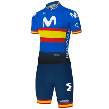 2020 Ekipa Movistar Skinsuit Ropa Ciclismo Maillot Jumpsuit Cestne Dirke Skinsuit Kolo Jersey Športnih Nositi kratke hlače za kolesarjenje