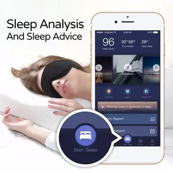 Udobno Oči Masko Slušalke Smart App Nadzor Nego Oči Orodje Za Spanje, Počitek Zdravstvene Nege Zvoka Blokiranje Slušalke