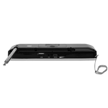 Mini Prenosni in Polnilna Stereo L-288 FM Radio, Zvočniki LCD Sn Podpira TF Kartice USB Disk Predvajalnik Glasbe MP3 Zvočnik(Black)