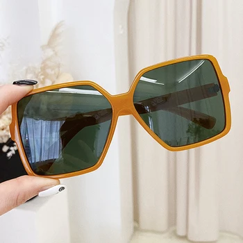 Ins novo vintage kvadratnih sončna očala za ženske in moške luksuzne blagovne znamke oversize gradient sončna očala ženski elegantni oranžni odtenki