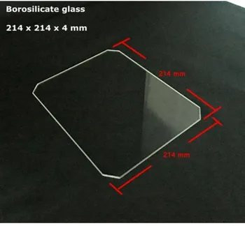 214 x 214 x 4 mm Borosilicate stekla 3D Tiskalnik Platformo Stekla Graditi ploščo za MK2/MK3
