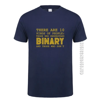 Poletje Slog, ki Je na voljo 10 Vrst Ljudi, Tiste, Ki Razumejo Binarni Majice s kratkimi rokavi Moški Smešno Programer Računalniških T-shirt