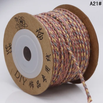 2,0 mm debele tri-barvni štiri-sklop bombaž bombaž pisanih nit DIY zapestnica vrv elasticized vrv ogrlica vrv 20m rol