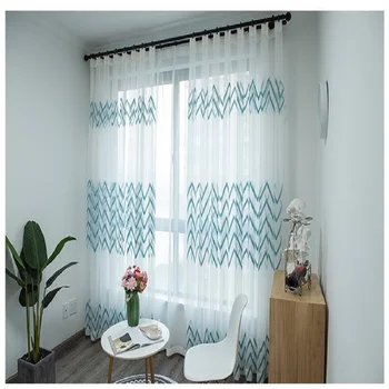 Okna Zavese gaza zavese izdelek embroiders val Evropi vrsta okna gaza sedel soba, spalnica val okna zavese, til