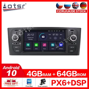 2 din stereo sprejemnik Android 10.0 avto navigato Za Fiat Grande Punto Linea Auto Stereo Enoto Vozila Multimedi 2006 - 2012 IPS