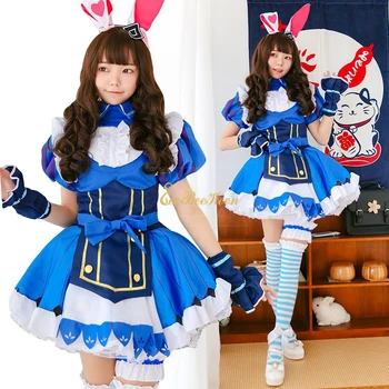 Lolita Čudežni deželi Alice Alice Anime Cosplay Kostum Za Dekleta Lolita Devica Vlogo Igrajo Sluškinju Oblačila, Ženska Lolita obleko Alice Oblačenja