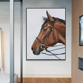 RELIABLI UMETNOSTI Abstraktne Slike Konj Za Vhod Platno Stensko Slikarstvo Umetnost Za Dnevna Soba Dekoracijo Živali Plakatov In Fotografij