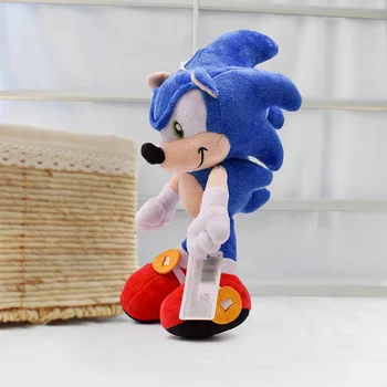 Kawaii 27 cm Modra Sonic Plišastih Igrač Risank Anime Jež Lutke Peluche Igrače Darilo Za Otroka je Božični Brezplačna Dostava