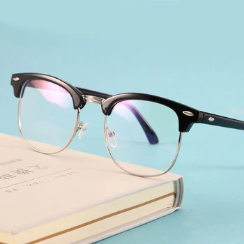 RBRARE 2021 Kovinski Pol-okvir Očal Okvir Ženske Klasičnih Pregleden Očal Okvir Ženske Oči Očala Okvirji za Moške Okulary