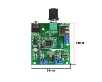 6W+6W brezžična tehnologija Bluetooth POWER Ojačevalnik, Brezžični Audio Odbor Razred D, USB AMP Modul za prilagajanje Glasnosti 3,7 v dc-5v