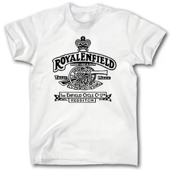 Royal Enfield majica s kratkimi rokavi moški Motocikel Biker Letnik Klasična, cotton tee ZDA velikost