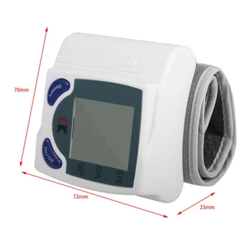 Zdravstveni Samodejni Digitalni LCD Zapestje Krvni Tlak Monitor za Merjenje Srčni Utrip In srčni Utrip DIA SYS