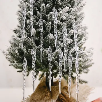 Božič Obesek Ledenica Obesek Okrašena S Plastičnimi Okraski za Božično Darilo Oznake Počitnice stranka vzdušje dekoracijo