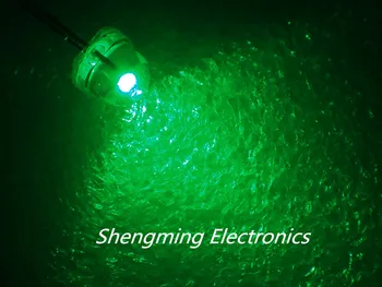 1000pcs 5mm slamnik LED Zelena Barva Svetlobe LED Diod super svetla Difuzne svetlobe