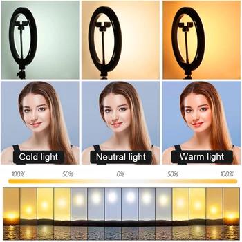 10palčni Obroč Svetlobe LED Selfie Obroč Svetlobe Foto Obroč za Svetilko Z Stojalom Ringlight Za RingLight Tiktok Tok Napredno Žive Svetlobe