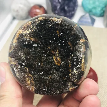 Naravni poldragi septarian quartz kamen področju zdravljenja kristalno gemstone žogo za dekoracijo doma