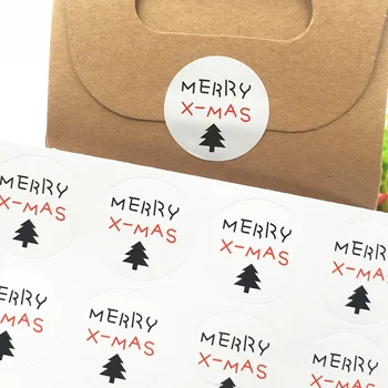 300PCS Vesel Božič Nalepke Samolepilni Za Dragee Sladkarije Gift Box Cake Škatle in Vrečke Pakiranje
