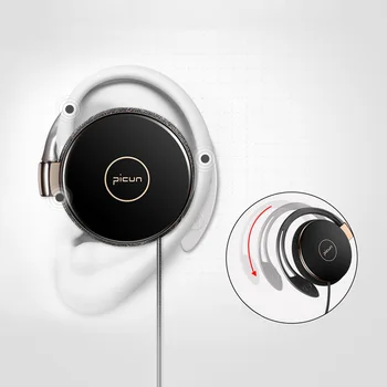 RUKZ L1 Stereo Uho Kavelj Sport Slušalke za Pametni Telefon z Mikrofonom Slušalke HiFi Teče Slušalkami, Glasnosti Slušalke