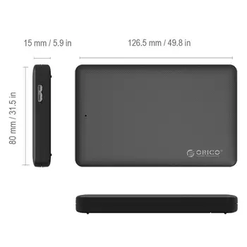 ORICO 2.5-palčni HDD Primeru SATA 3.0, da USB3.0 HDD Enclouse SSD Adapter za Samsung, Seagate SSD HDD Trdi Disk Zunanje Polje
