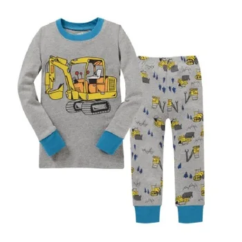 Jesenski in zimski malčka fant spodnje perilo, pižame nastavite bombaž fantje kopač pižame z dolgimi rokavi pijamas bo ustrezala otroci pyjama enfant H033