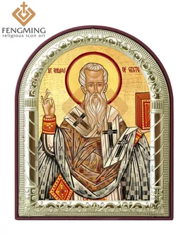 Grški ruske Pravoslavne Srebrni kovinski pozlačeni okvir okvir svetega Andreja na Kreti slike na debelo verske