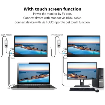 UPERFECT FHD 1080P Vrsta IPS-C Prenosni Monitor za Nego Oči Zaslon s HDMI/USB-C Za Laptop PC/MAC/PS4/Xbox/Stikalo Smart Cover