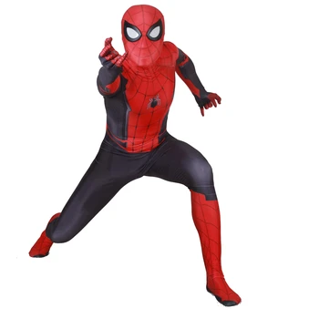 Odrasli Otroci Pajek Človek, Daleč Od Doma, Peter Parker Cosplay Kostum Zentai Spiderman Superheroj Obleka, Obleka Jumpsuits