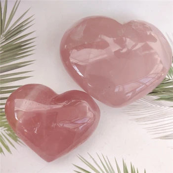 Naravni Madagaskar Pink Rose Quartz Crystal Polirani V Obliki Srca Dekoracijo Poročno Darilo, Spominek Za Ljubezen