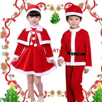 Dojenček Fant/Dekle Božič Santa Claus Oče Božič Obleko Obleko Malčka Dekle Kostum Oblačila Nov Sklop Otrok Otroci Obleko H7C4
