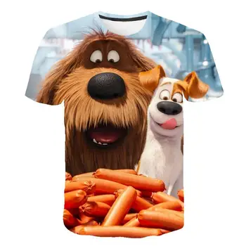 Risanka Otroci T-shirt Fantje 2020 Živali Tiskanja Smešno T Shirt za Dekleta Priložnostne Vrhovi Lep Otroci tshirt Mladičev, ki Najstnik Oblačila