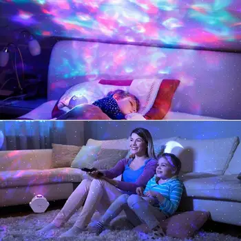 LED Ocean Star Projektorjem Star Noč Svetlobe Projekcija Meglica, Globoko Spanje Nočni 360 Stopinj Rotacija, Nočno Razsvetljavo, Žarnice Za Otrok