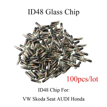 100 kozarcev/veliko ID48 ID 48 Stekla Transponder Čip Za VW AUDI Honda Visoke Kakovosti,izklop odzivnika čip id48 id 48 megamos crypto čip