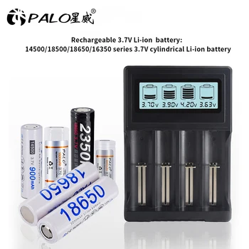 PALO 3,7 V 18650 16340 14500 18500 litijeva Baterija, Polnilnik, USB smart polnilec za 18650 polnilna baterija polnilnik