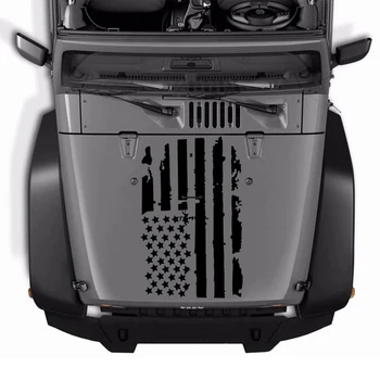 2 Velikosti Avto Kapuco Kritje ZDA Nalepke Zastave Nalepke Za Jeep Wrangler Auto Dekoracijo Vinil Zunanjost Styling Avto Dodatki