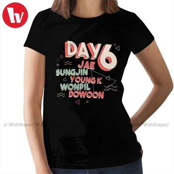 Kpop Day6 T-Shirt DAY6 Mix V T Shirt Tiskanje Trendy Ženske tshirt Bombaž O Vratu Priložnostne Rdeče Dame Tee Majica