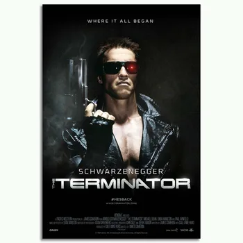 Terminator Film Umetnost Plakatov, Tiskanje 12x18 20x30 Cm Na Svilo Frabic Stenske Slike Za Dnevni Sobi Doma Dekor