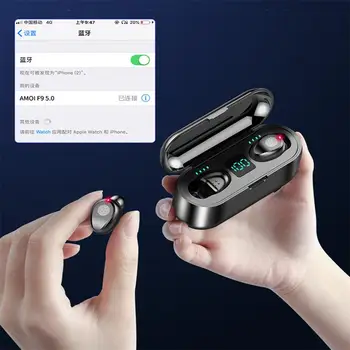 Brezžični čepkov žične Slušalke Bluetooth 5.0 Slušalke TWS Mini HI-fi V uho Šport Teče Slušalke Podpora iOS/Android Telefoni