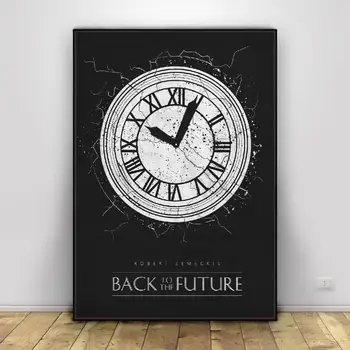 Nazaj v Prihodnost, Black & White Klasične filmske Plakate Svile WALL Art Dekor Slikarstvo Brez Okvirja