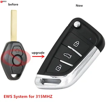 Keyecu Spremenjen Flip Daljinski Ključ fob za BMW 1/3/5/7 Serija X3 X5 Z3 Z4 2003 2004 2005 2006 2007 za Sistem EWS
