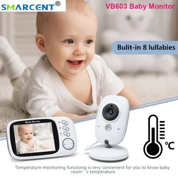 VB603 Baby Monitor z Video Kamero Brezžično 3.2 Palčni Barvni Zaslon Noč Različica Govori Nazaj Interkom Otroška Varuška Varnostne Kamere