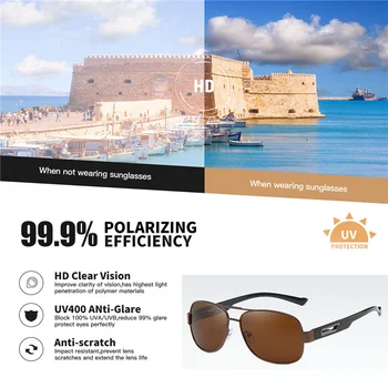 Sončna očala Moških Polarizirana UV400 Visoke Kakovosti Očala 2020 Retro Luksuzne blagovne Znamke Oblikovalec Pravokotnik Mens sončna Očala Zonnebril Heren