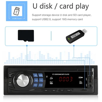 Avto Radio Stereo Audio (Stereo zvok MP3 Predvajalnik 12V In-dash Enotni 1 Din FM Sprejemnik Aux-Sprejemnik, USB, Daljinsko upravljanje Autoradio