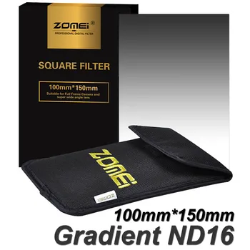 Zomei Kvadratnih Filter 100 mm x 150 mm Diplomiral Nevtralni Sivi GND ND16 100mm*150mm 100x150mm za Cokin Z-PRO Series Imetnika