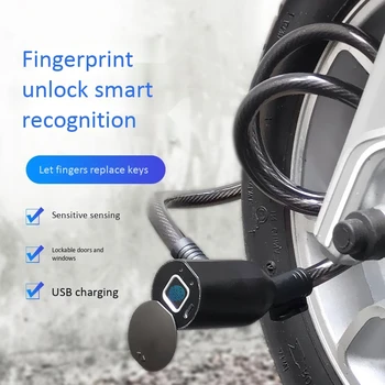 Bike Zakleni Bluetooth, Fingerprint Zaklep Proti Kraji Nepremočljiva Zaklepanje Prstnih+APP Nadzor za Kolo motorno kolo Zaklepanje
