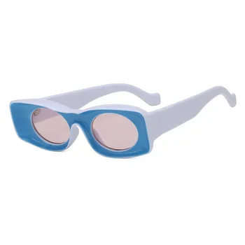 2020 Unisex Candy Barve Pravokotnik Sončna Očala Za Ženske, Moške Luksuzne Blagovne Znamke Hip Hop Sončna Očala Za Moške Trend Modni Brvi Očala Ženske